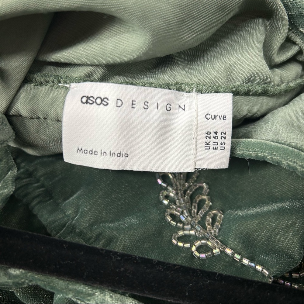 ASOS Curve Deep Green Floral Maxi Dress - Picture 5 of 7